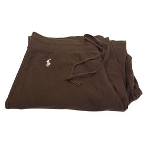 Ralph Lauren Brown Lounge Pants Drawstring Waist Women's Size M Comfy Casual
